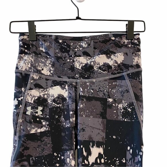 Under Armour Heat Gear Womens Fly Fast Printed Capri Pants Black Small NEW - Picture 5 of 10